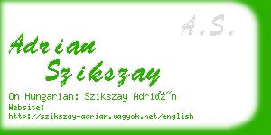 adrian szikszay business card